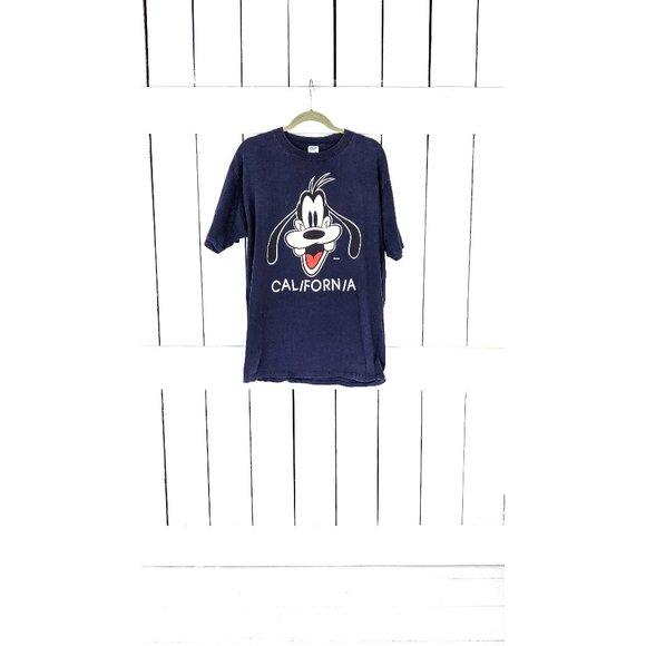 Vintage Disney Goofy California blue cotton short sleeve tshirt tee XL - Picture 1 of 5